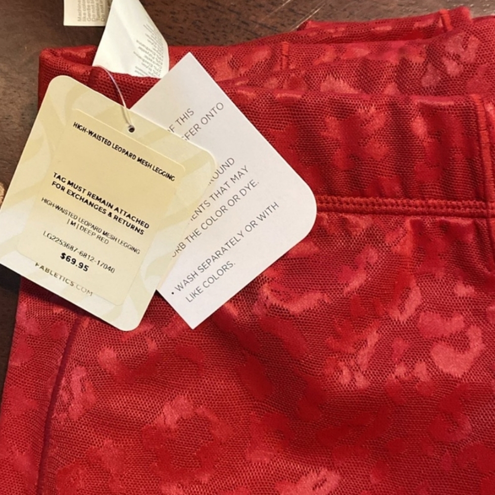 Fabletics red leggings leggins - Picture 4 of 5
